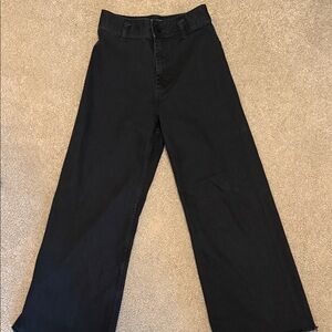 Zara Jet Black Flare Jeans